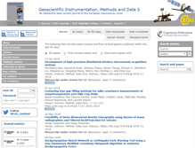 Tablet Screenshot of geosci-instrum-method-data-syst.net
